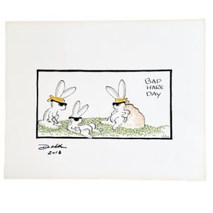 Rick Hotton Bad Hare Day original artwork 8x10” print